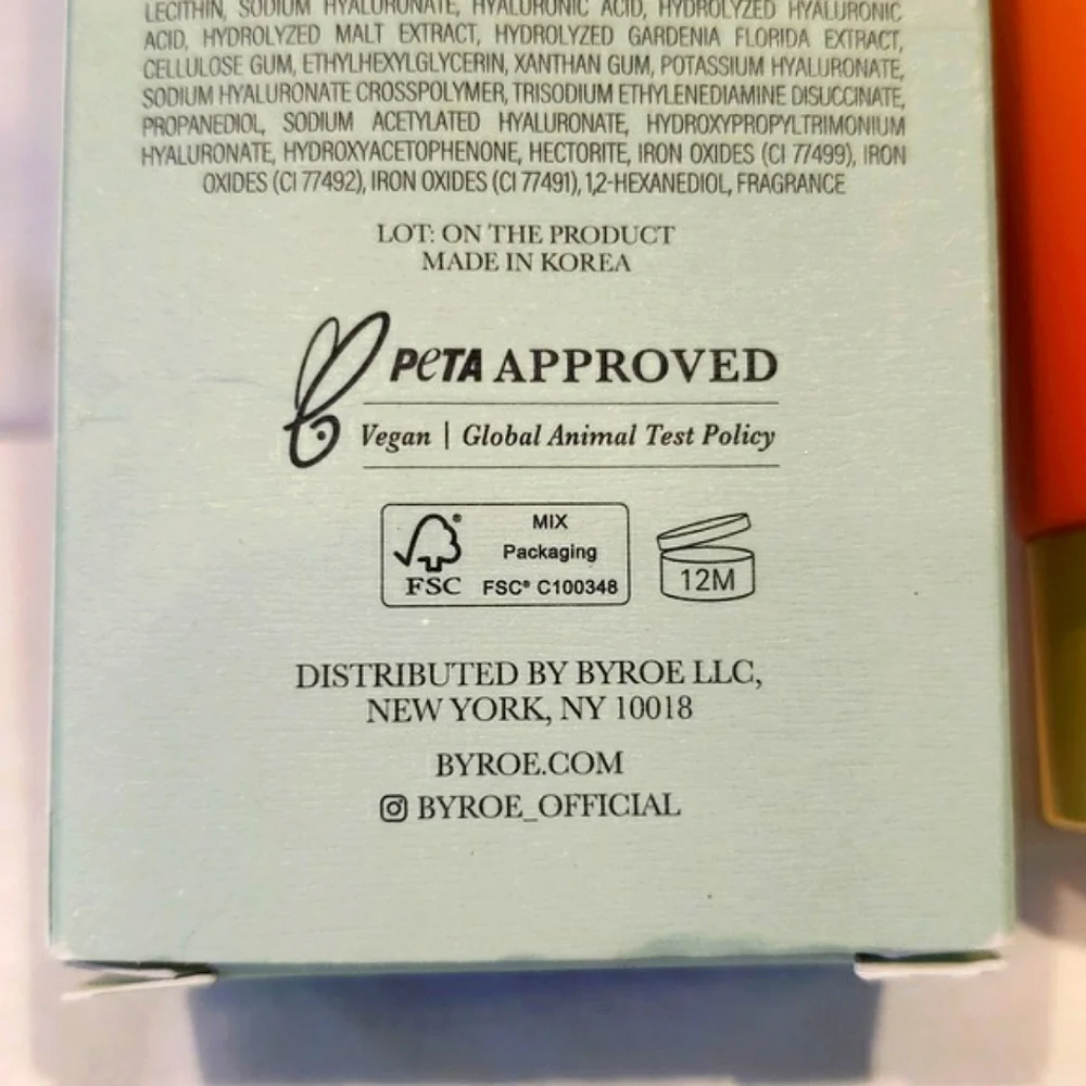 Byroe Peach Kombucha Tea Purifying Clay Mask 2.82 oz 80 ml